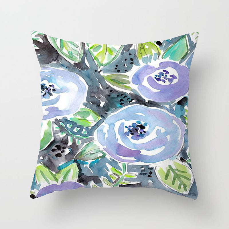 Home Decor Living Room Sofa Graffiti Flower Print Pillowcase Home Decor Living Room Sofa Graffiti Flower Print Pillowcase